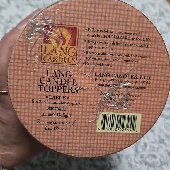 Lang Candle Topper Bakers Delight Sealed NEW Large Lusa Bowers Kitchen Decor - Picture 4 of 8